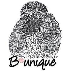 B-Unique Handmade Genuine Swarovski Crystal Dog Designs on Women's Apparel